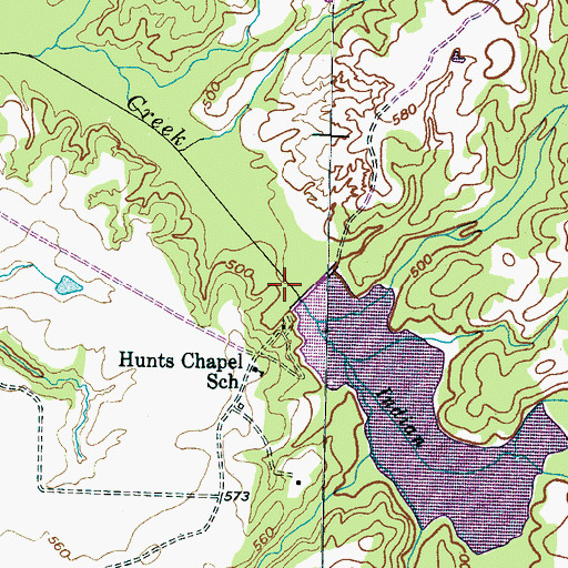 Topographic Map of Indian Creek Watershed Number Seven Dam, TN