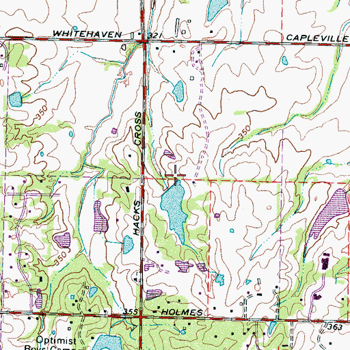 Topographic Map of Jamieson Lake Dam, TN