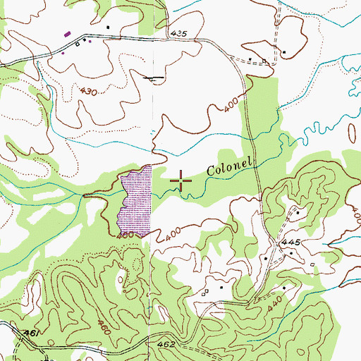 Topographic Map of Muddy Creek Lake Number Twenty-one, TN