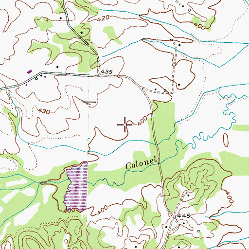 Topographic Map of Muddy Creek Number Twenty-one Lake Dam, TN