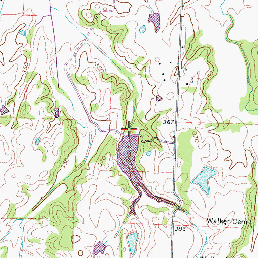 Topographic Map of Keith Lake Number Two Dam, TN