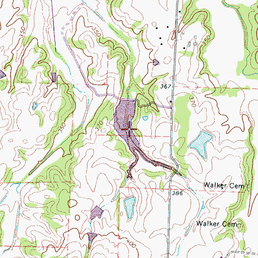 Topographic Map of Keith Lake Number Two, TN