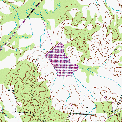 Topographic Map of Porters Creek Watershed Number Sixteen Lake, TN