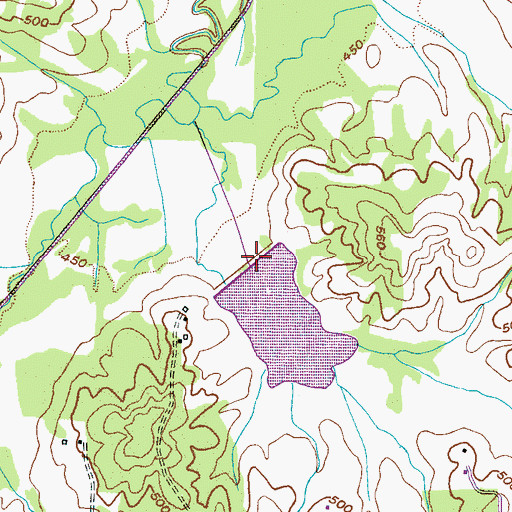 Topographic Map of Porters Creek Number Sixteen Dam, TN