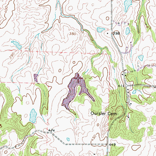 Topographic Map of Keith Lake Number Three, TN