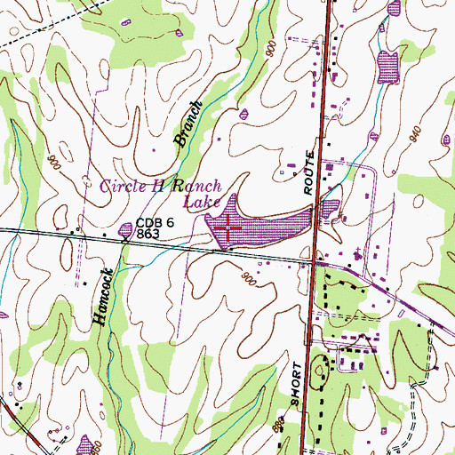 Topographic Map of Childress Lake Dam, TN