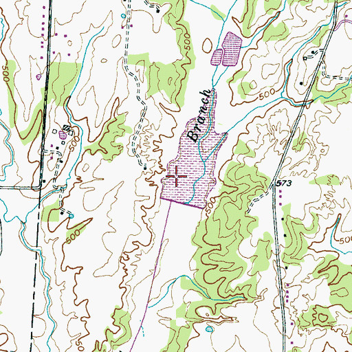 Topographic Map of Indian Creek Watershed Number Two Dam, TN