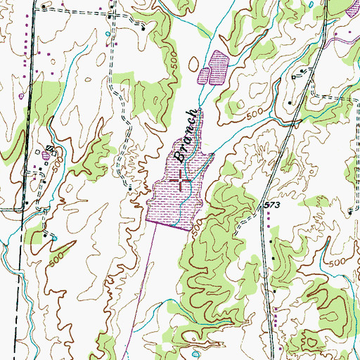 Topographic Map of Indian Creek Watershed Number Two Lake, TN