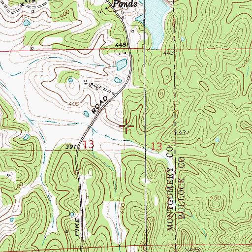 Topographic Map of Sellers Lake Number Four, AL