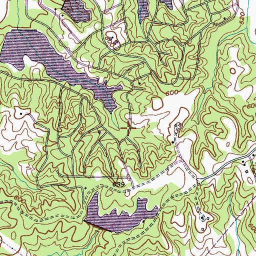 Topographic Map of Chancellor and Son Lake, TN