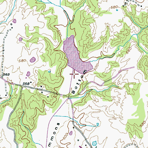 Topographic Map of Indian Creek Watershed Number Four Dam, TN