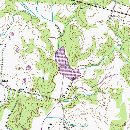 Topographic Map of Indian Creek Watershed Number Four Lake, TN
