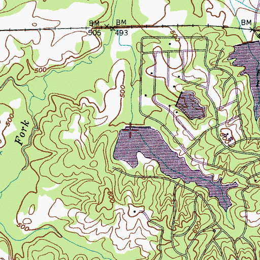 Topographic Map of Old Hickory Dam, TN