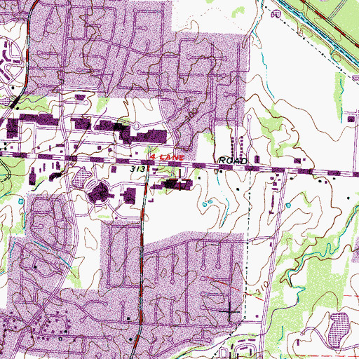 Topographic Map of Nolan Lake Dam, TN