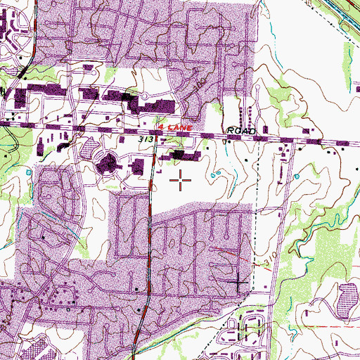 Topographic Map of Nolan Lake, TN