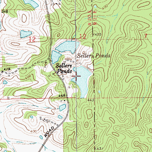 Topographic Map of C E Sellers Number 2 Dam, AL