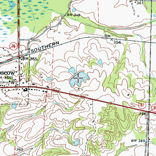 Topographic Map of R L Lewis Lake, TN