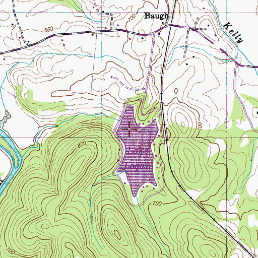 Topographic Map of Lake Logan Dam, TN