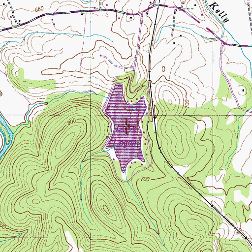 Topographic Map of Lake Logan, TN