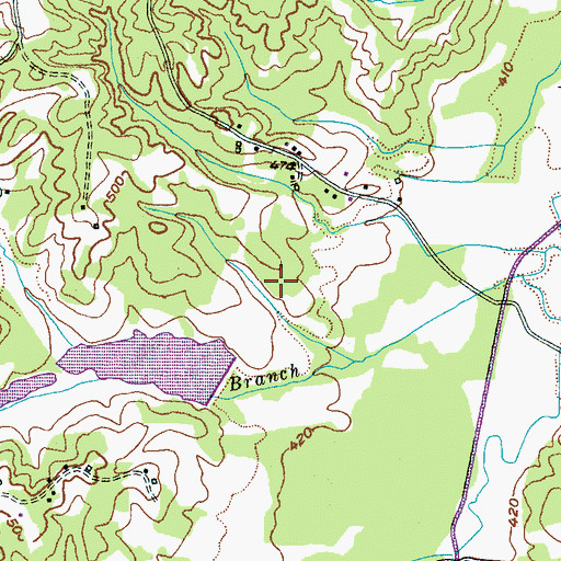 Topographic Map of Porters Creek Dam Number Five, TN