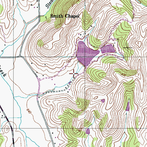 Topographic Map of Louis Lake, TN