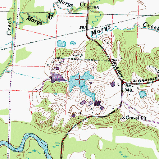 Topographic Map of James Lake, TN