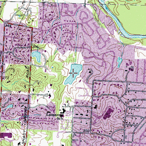 Topographic Map of Norfleet Turner Lake, TN
