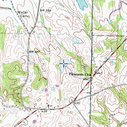 Topographic Map of Johnson Lake, TN
