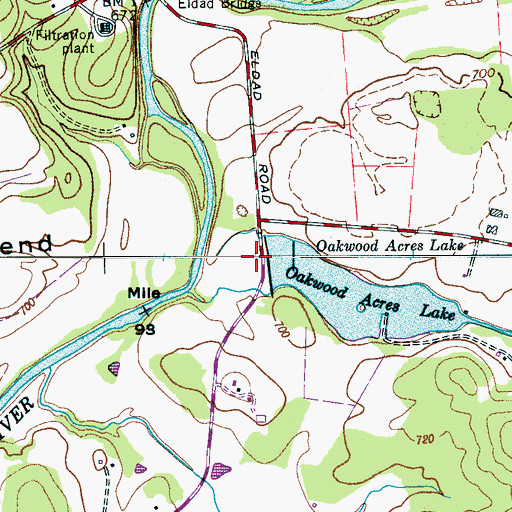 Topographic Map of Rambo Lake, TN