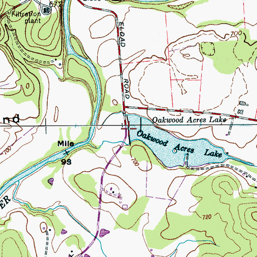 Topographic Map of Rambo Lake Dam, TN