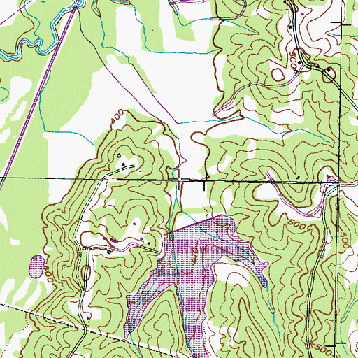 Topographic Map of Porter Creek Dam Number Seventeen, TN
