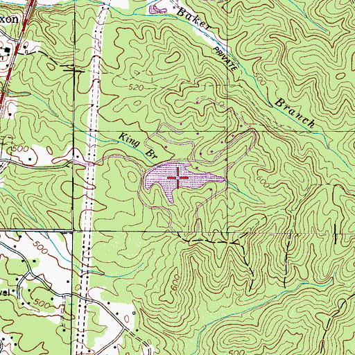 Topographic Map of Timberline Estates Lake, TN