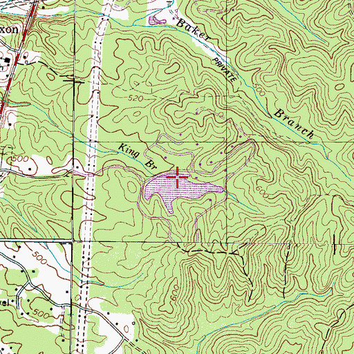 Topographic Map of Timberline Estates Dam, TN