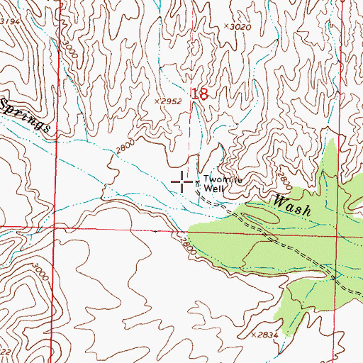 Topographic Map of Twomile Well, AZ