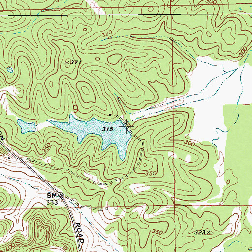 Topographic Map of Bob Thompson Dam, AL