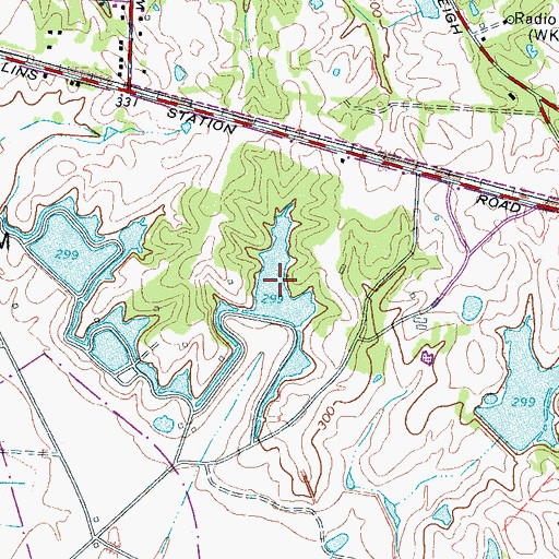 Topographic Map of Penal Farm Lake Number Two, TN