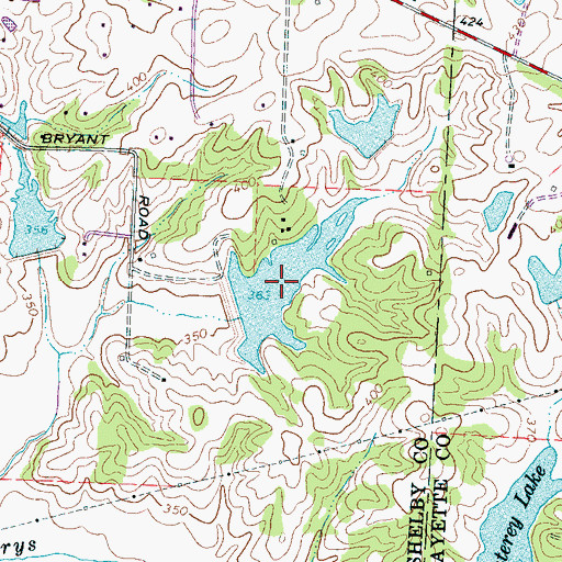 Topographic Map of Marys Creek Lake Number Eight, TN