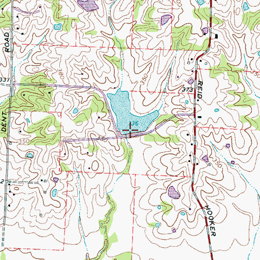 Topographic Map of Marys Creek Dam Number Five, TN