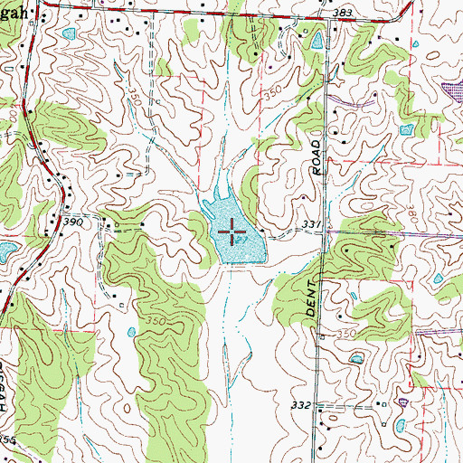 Topographic Map of Marys Creek Lake Number Four, TN
