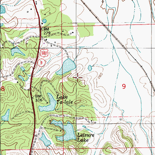 Topographic Map of Collins Dam, AL
