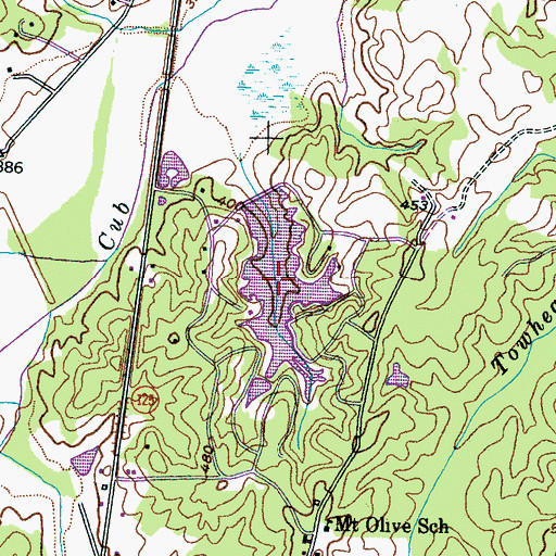 Topographic Map of Lake Vonda, TN