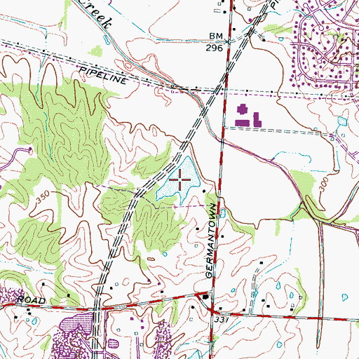 Topographic Map of Great American Mortgage Lake, TN