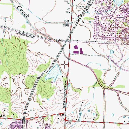 Topographic Map of Great American Mortgage Dam, TN