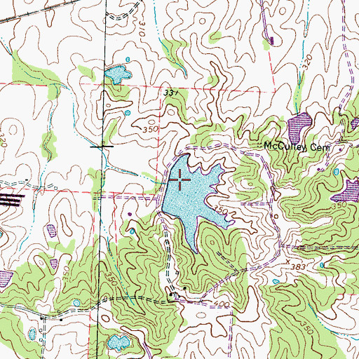 Topographic Map of Big Bell Estates Lake Dam, TN