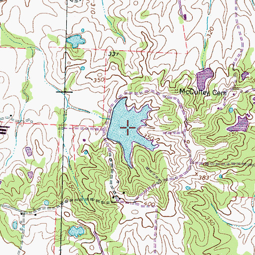 Topographic Map of Big Bell Estates Lake, TN