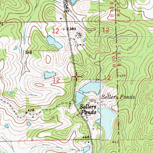 Topographic Map of Sellers Lake Number Three, AL