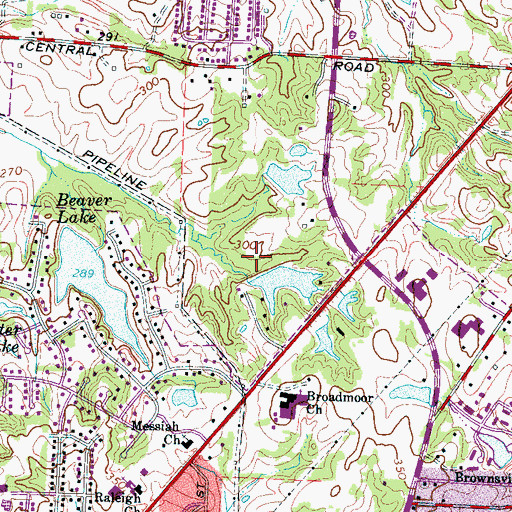 Topographic Map of Gordon Gordons Lake, TN