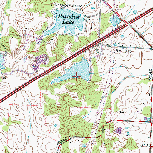 Topographic Map of Fogelman Dam, TN