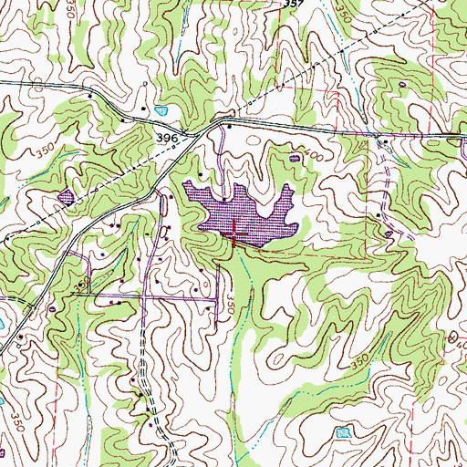 Topographic Map of Salmon Lake Dam, TN