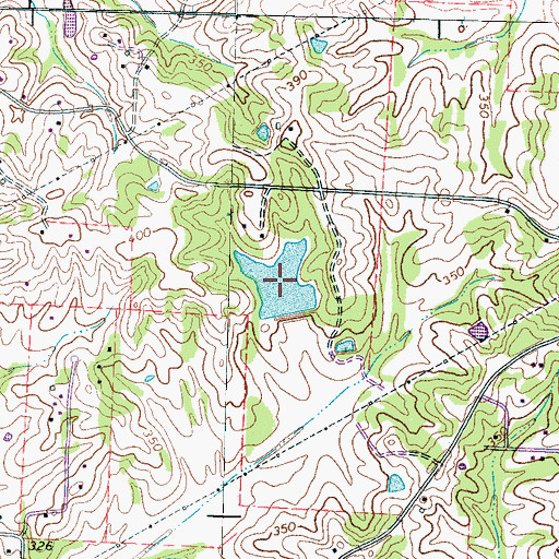 Topographic Map of Hall Lake, TN